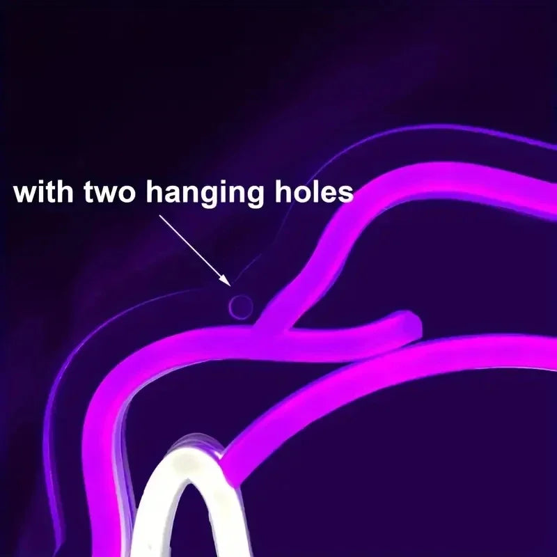 LED Purple Ghost Neon Light for Halloween