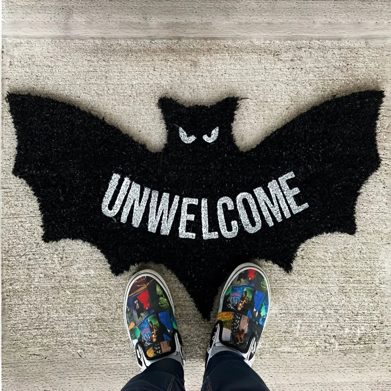 VIKAMA Halloween Decorative Carpet Black Bat Doormat
