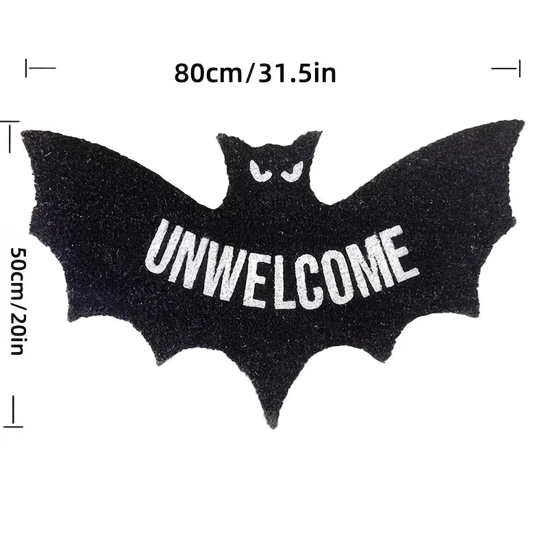 VIKAMA Halloween Decorative Carpet Black Bat Doormat