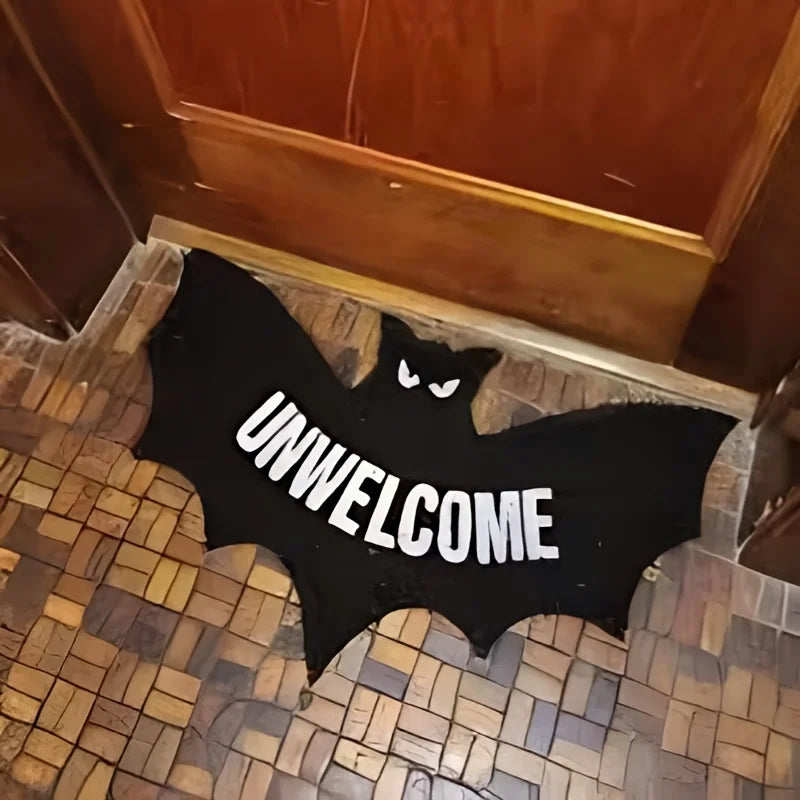 VIKAMA Halloween Decorative Carpet Black Bat Doormat