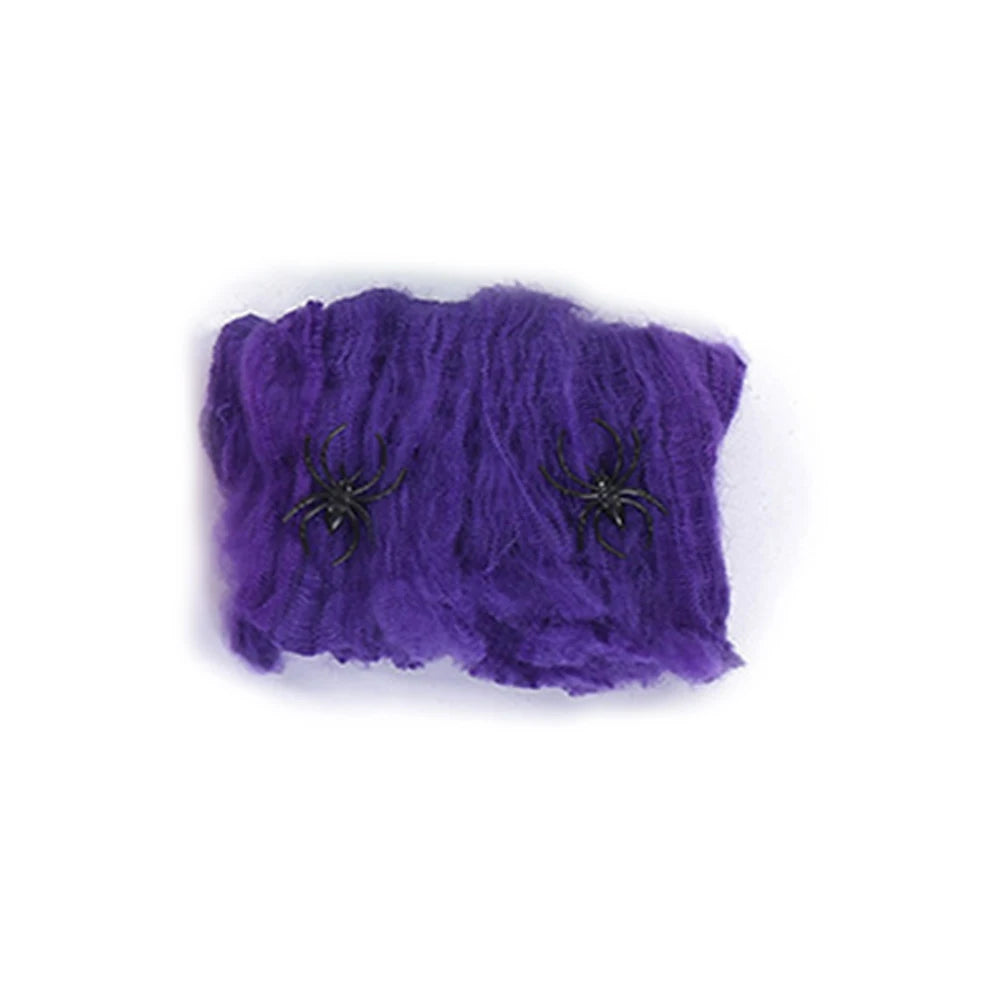 Super Stretch Cobwebs With Fake Spiders