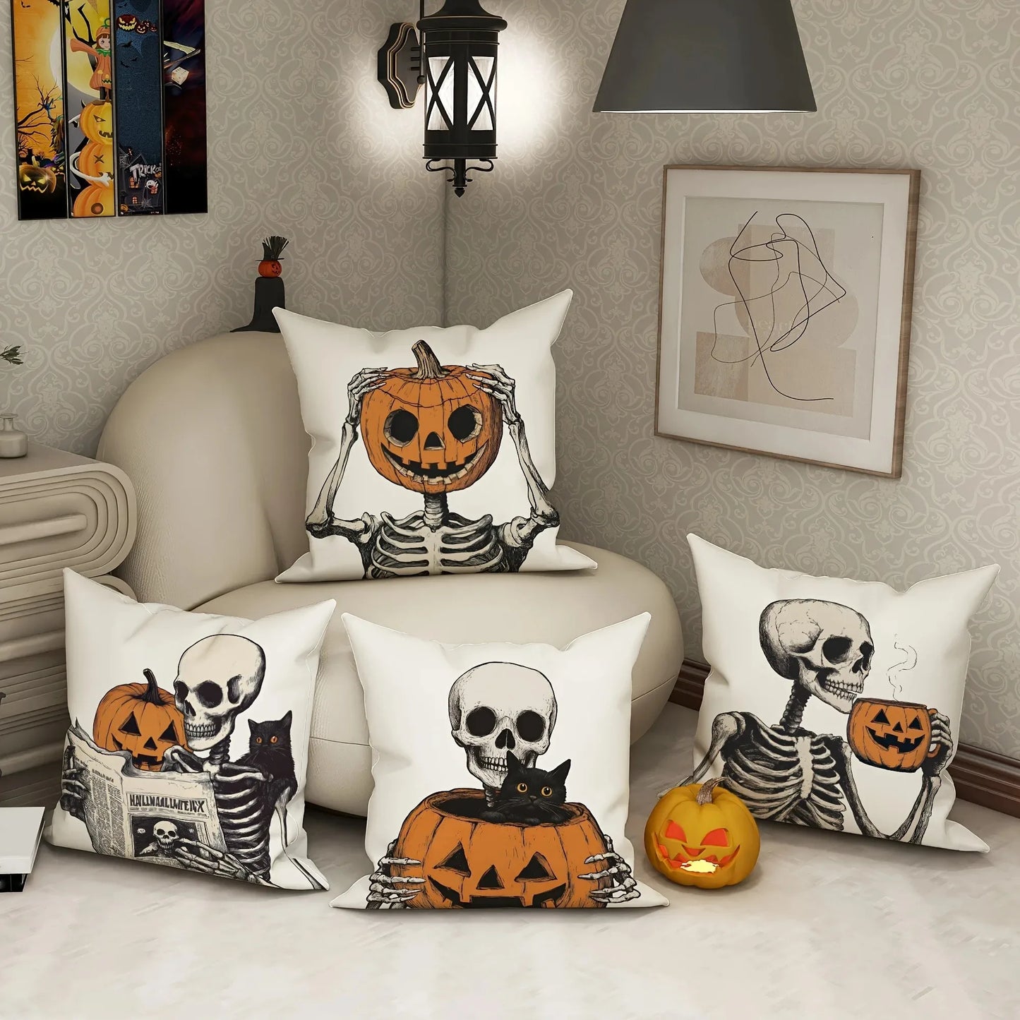 Spooky Halloween Pillow Covers
