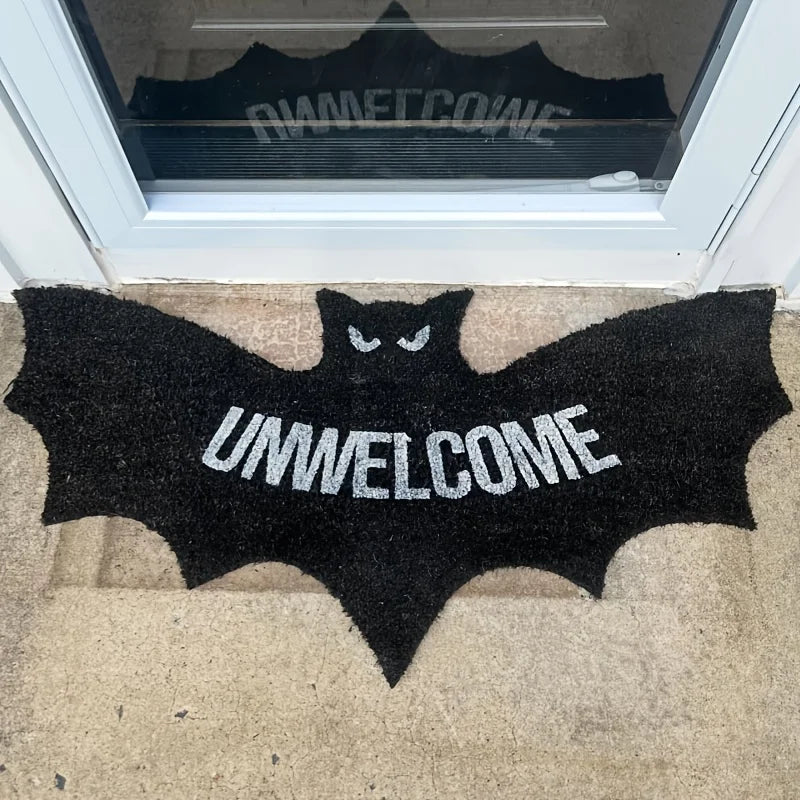 VIKAMA Halloween Decorative Carpet Black Bat Doormat